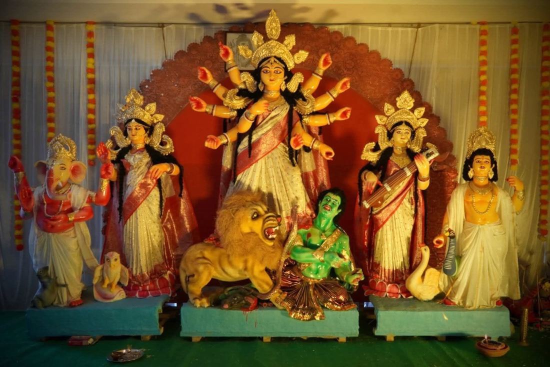 Idol and pandal, Bengali Association of Aerospace Park (BAAP)