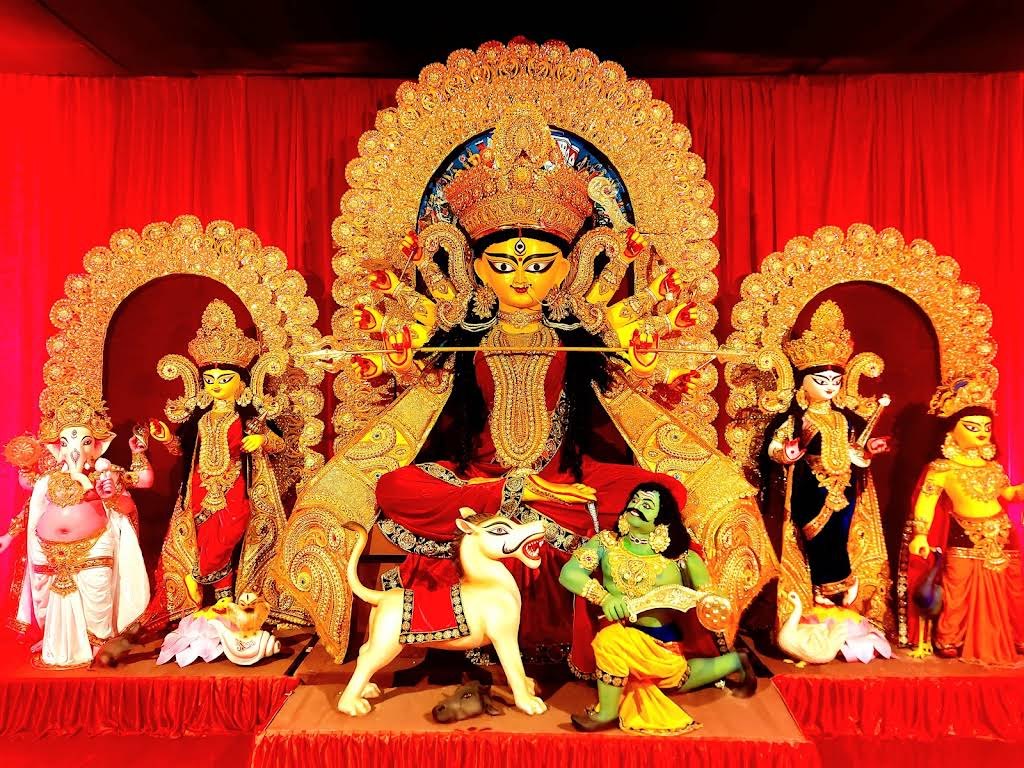 Durga idol tableau, RT Nagar Socio Cultural Trust