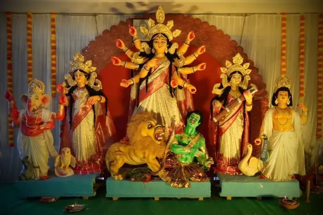 Idol and pandal, Bengali Association of Aerospace Park (BAAP)