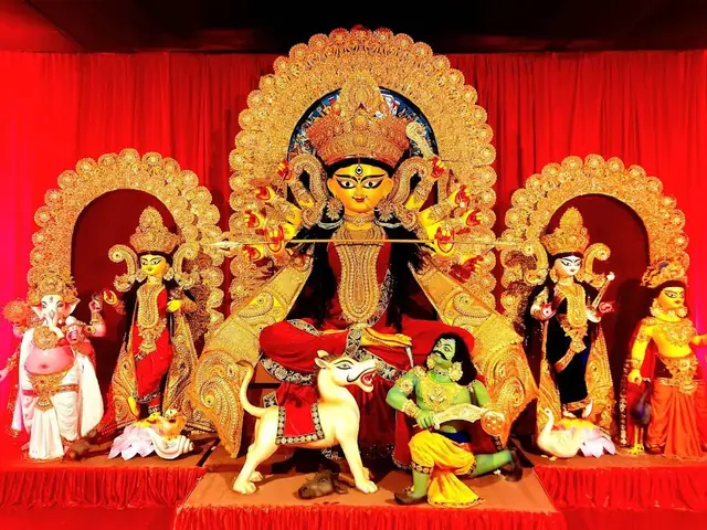 Durga idol tableau, RT Nagar Socio Cultural Trust